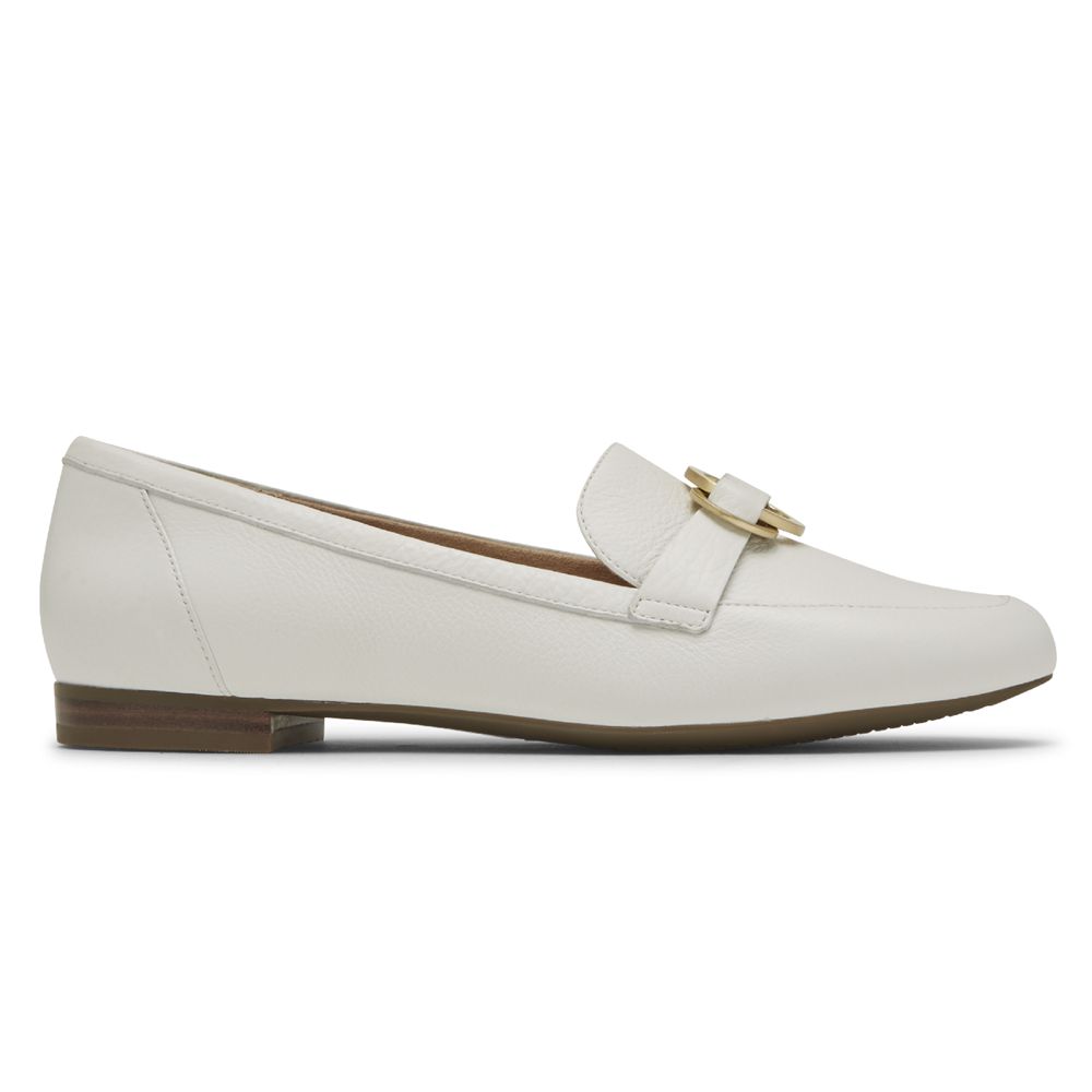 Rockport Women's Total Motion Tavia Ring Loafers - White - USA (0917UDIJO)